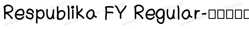 Respublika FY Regular字体转换